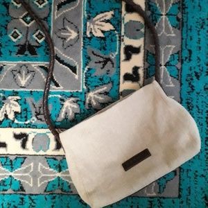 Vintage Fossil 1954 Canvas/Burlap Handbag